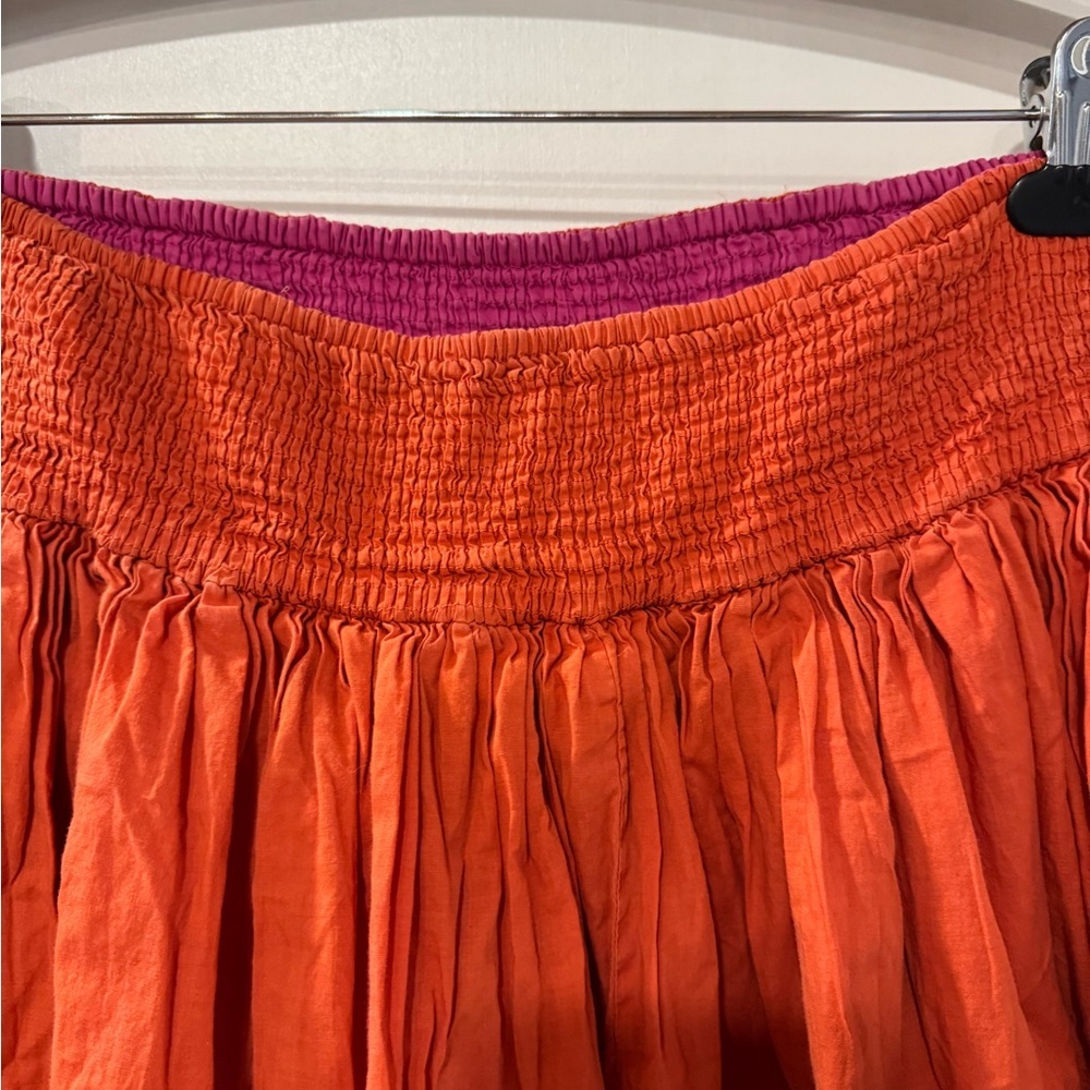 Gap skirt reversible pink and orange mini skirt size M N1.2 - Picture 2 of 11